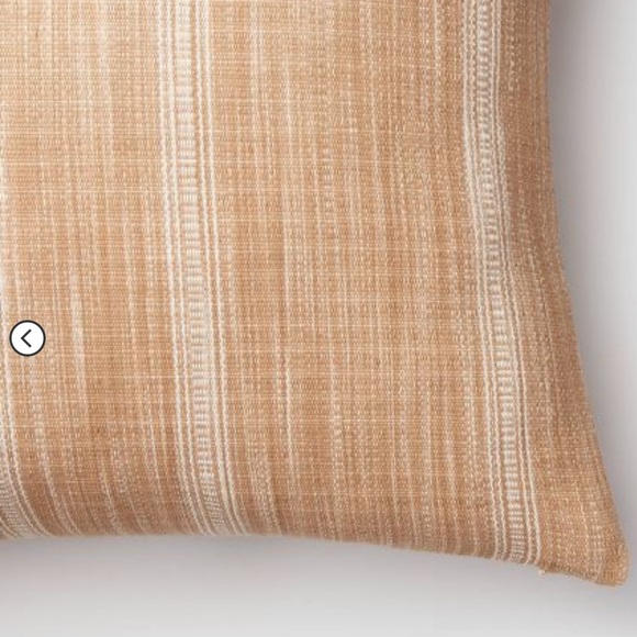 Woven Striped Throw Pillow Camel/Cream - Threshold designed with Studio McGee - Picture 3 of 11